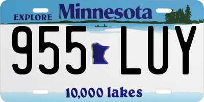 MN license plate 955LUY