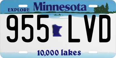 MN license plate 955LVD