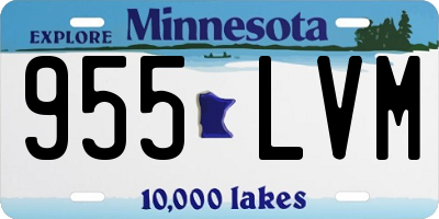 MN license plate 955LVM