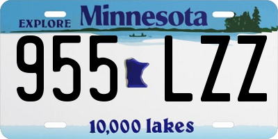 MN license plate 955LZZ
