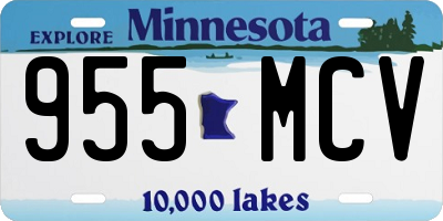 MN license plate 955MCV