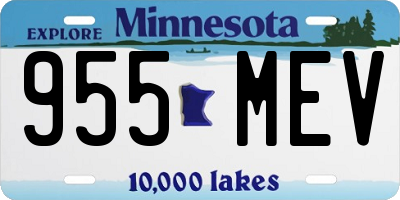 MN license plate 955MEV