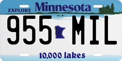 MN license plate 955MIL