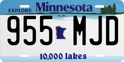 MN license plate 955MJD