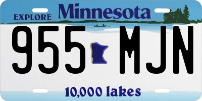 MN license plate 955MJN