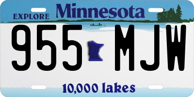 MN license plate 955MJW