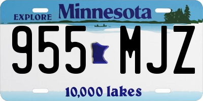 MN license plate 955MJZ