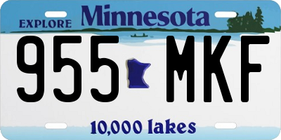 MN license plate 955MKF