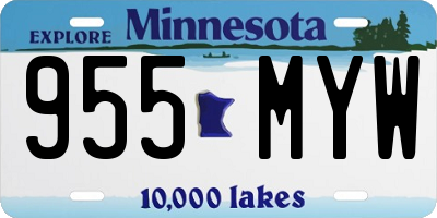 MN license plate 955MYW
