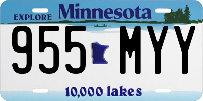 MN license plate 955MYY