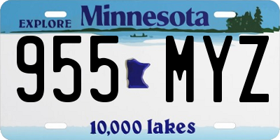 MN license plate 955MYZ