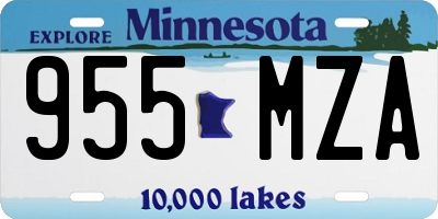 MN license plate 955MZA