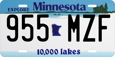 MN license plate 955MZF