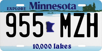 MN license plate 955MZH