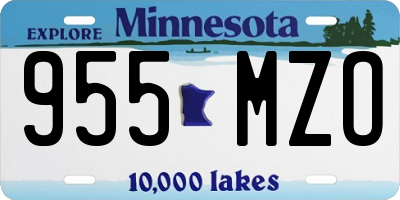 MN license plate 955MZO