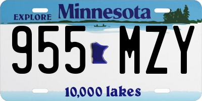 MN license plate 955MZY