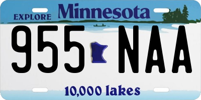 MN license plate 955NAA