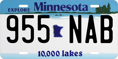 MN license plate 955NAB