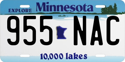 MN license plate 955NAC
