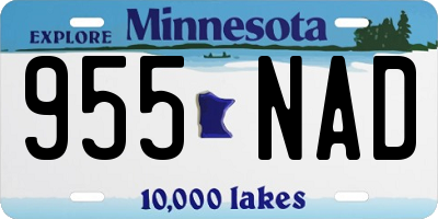 MN license plate 955NAD