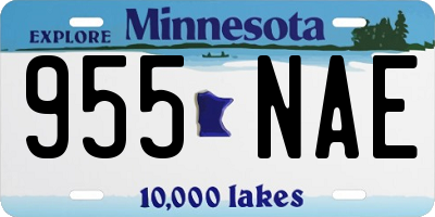 MN license plate 955NAE
