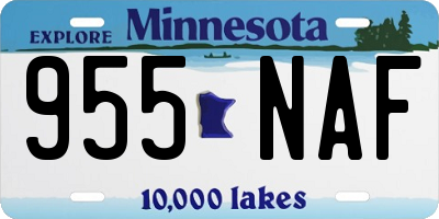 MN license plate 955NAF