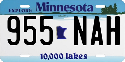 MN license plate 955NAH