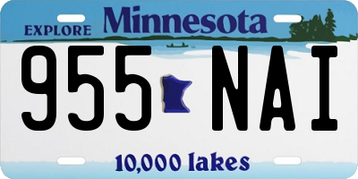 MN license plate 955NAI