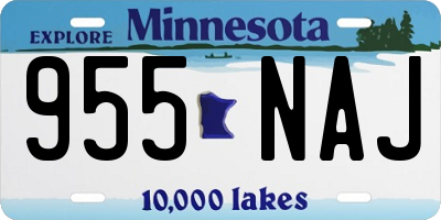 MN license plate 955NAJ