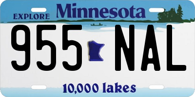 MN license plate 955NAL