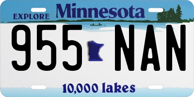 MN license plate 955NAN
