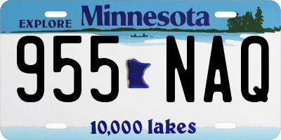 MN license plate 955NAQ