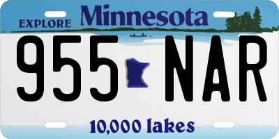 MN license plate 955NAR