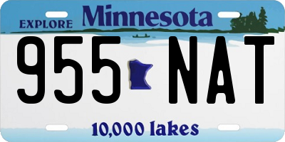 MN license plate 955NAT