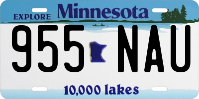 MN license plate 955NAU