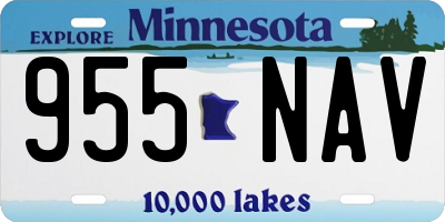 MN license plate 955NAV