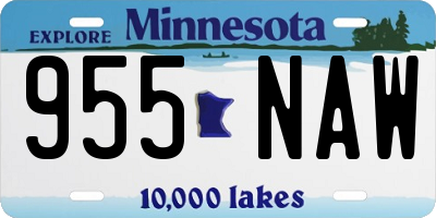 MN license plate 955NAW
