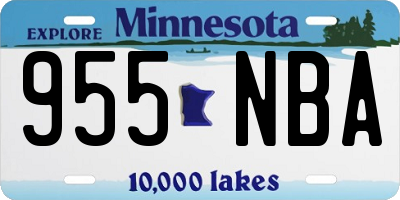 MN license plate 955NBA
