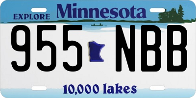 MN license plate 955NBB