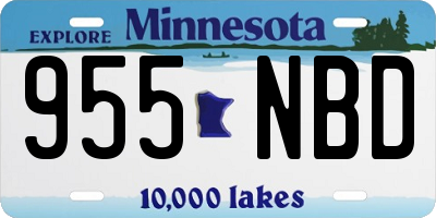 MN license plate 955NBD