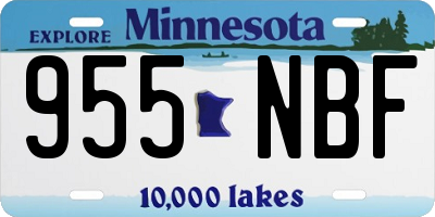 MN license plate 955NBF