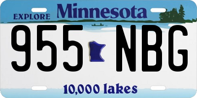 MN license plate 955NBG