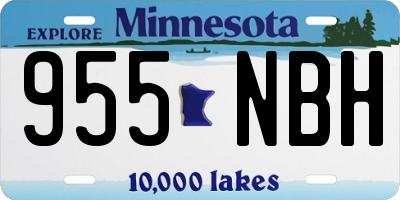 MN license plate 955NBH