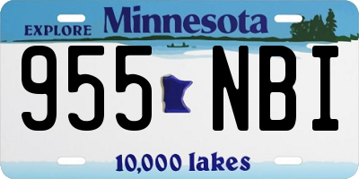 MN license plate 955NBI