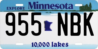 MN license plate 955NBK