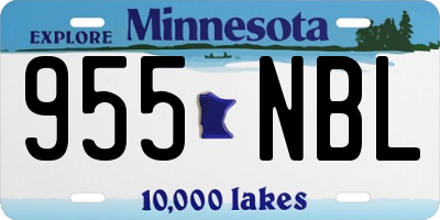 MN license plate 955NBL