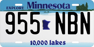 MN license plate 955NBN