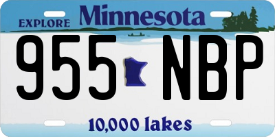 MN license plate 955NBP