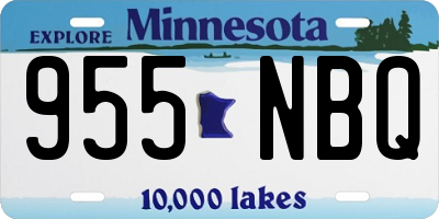 MN license plate 955NBQ