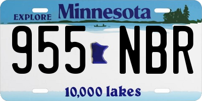 MN license plate 955NBR